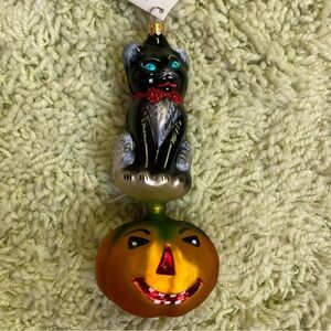 Christopher Radko NOS Halloween Kitty Patch cat 98-026-0 from 1998